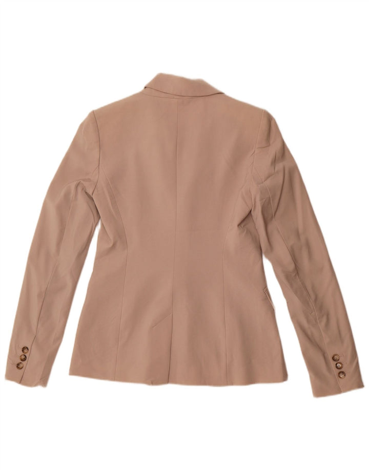 Reiss Dame 1 Knap Blazer Jacket UK 6 XS Beige Uld