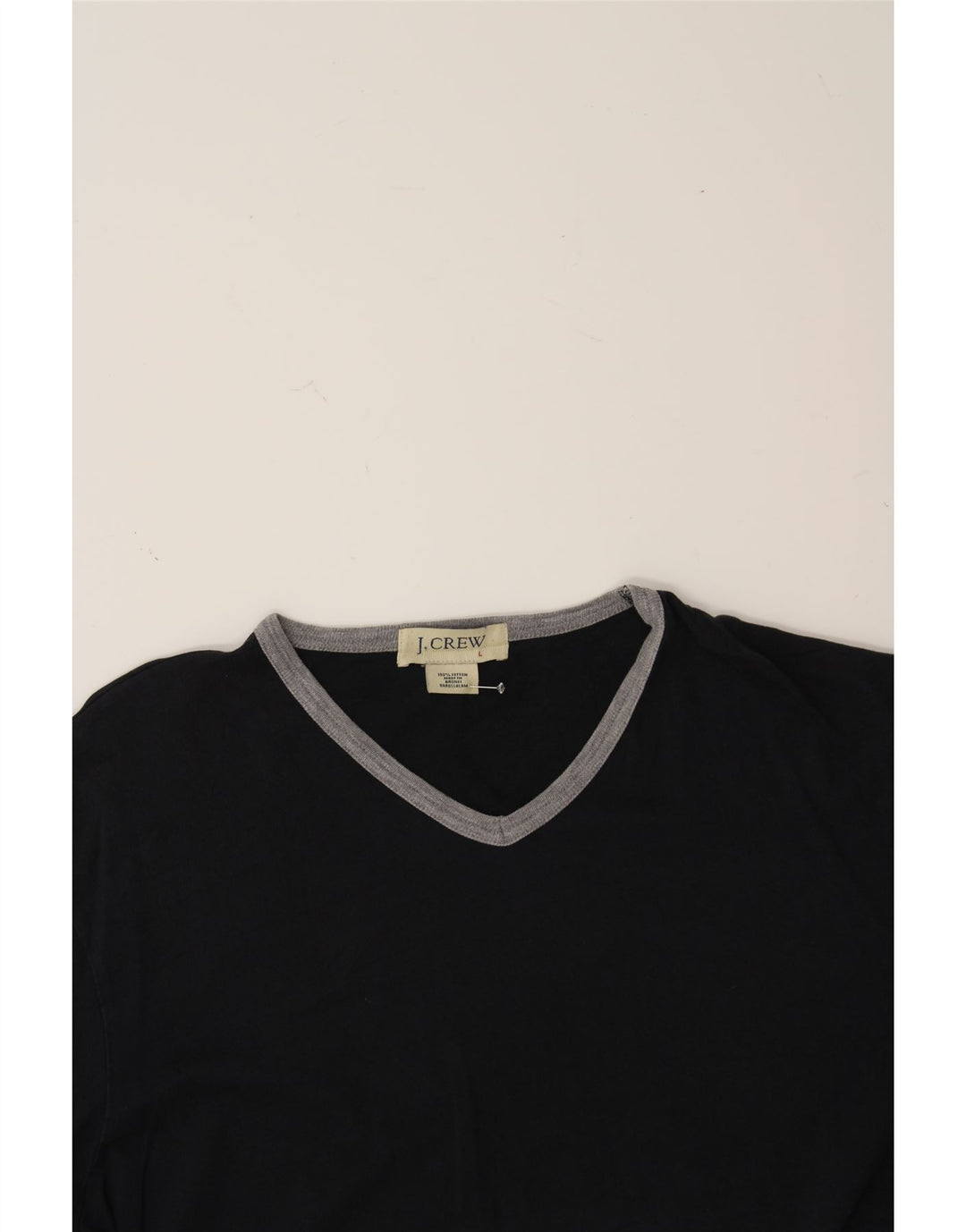 J. CREW Mens T-Shirt Top Large Navy Blue Cotton Vintage J. Crew and Second-Hand J. Crew from Messina Hembry 