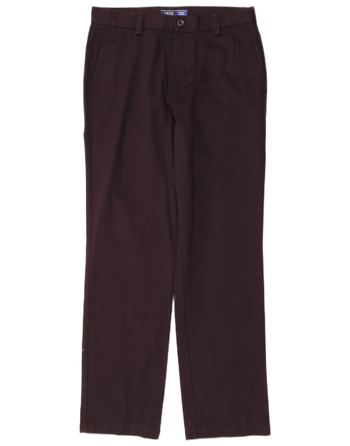 IZOD Lige Chinobukser til mænd W31 L32 Marineblå bomuld