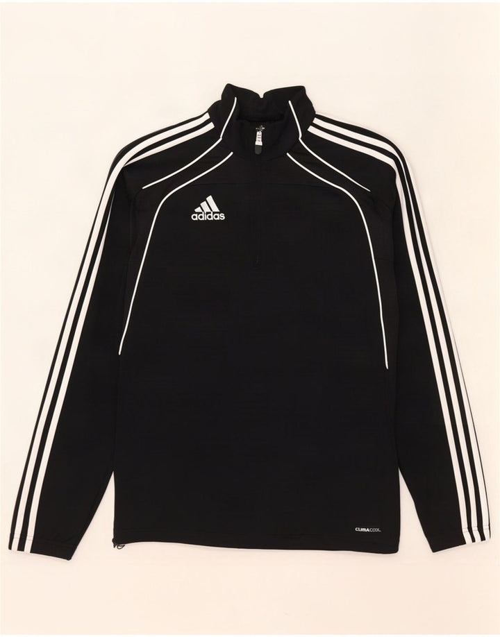 Adidas Herre Climacool Pullover med lynlås-hals Træningsdragt Top UK 38/40 Medium Black
