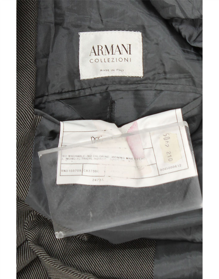 Armani Collezioni Herre 3-knaps blazerjakke IT 50 Medium Grå Uld