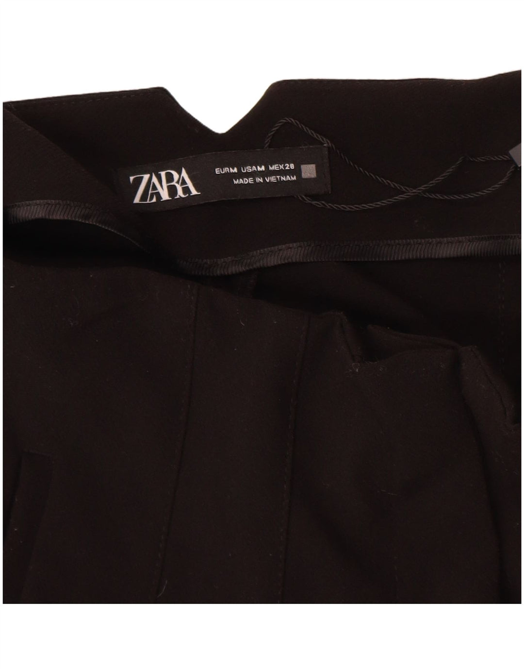 Zara koniske chinobukser til kvinder Medium W28 L27 Sort polyester