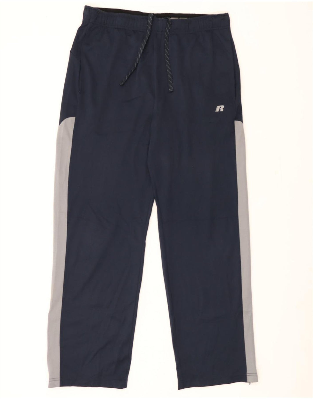RUSSELL ATHLETIC Mens Tracksuit Trousers Medium  Navy Blue Colourblock Vintage Russell Athletic and Second-Hand Russell Athletic from Messina Hembry 