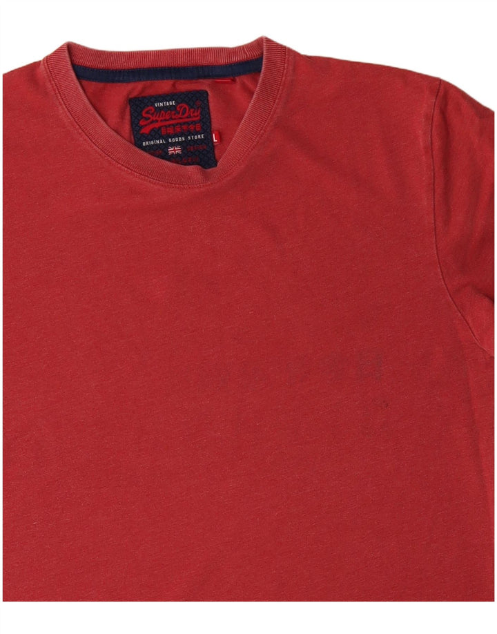 Superdry T-shirt top til mænd, stor rød
