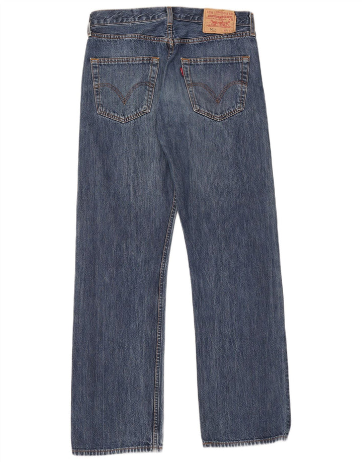 Levi's Herre 501 lige jeans W32 L32 blå bomuld
