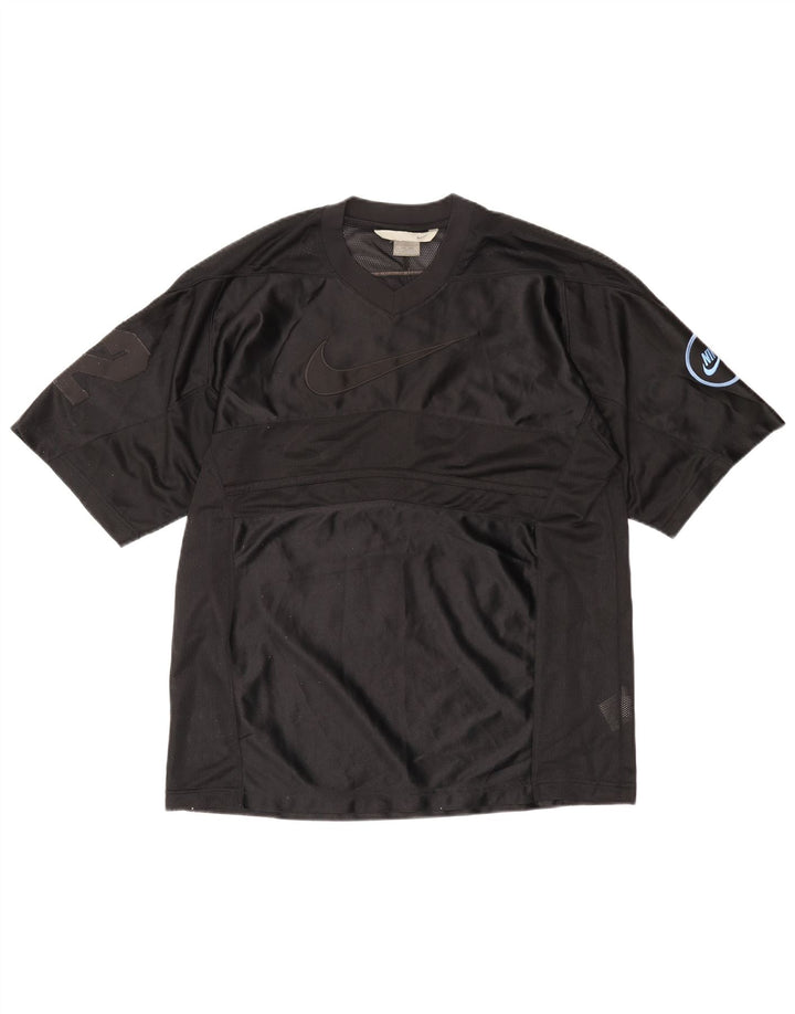 NIKE Grafisk T-shirt top mellem sort polyester til mænd