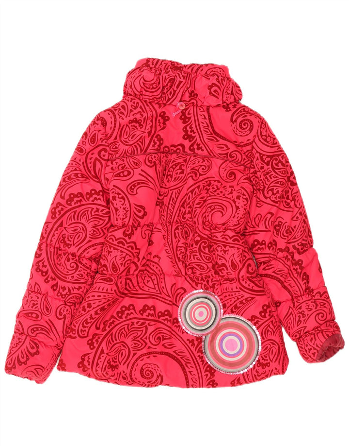 Desigual Piger Polstret Jakke 13-14 År Rød Paisley