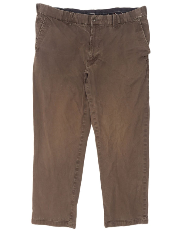 Marks & Spencer Herre Blue Harbor Lige Chinobukser W40 L29 Grå