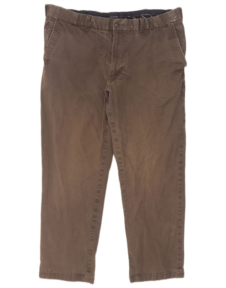 Marks & Spencer Herre Blue Harbor Lige Chinobukser W40 L29 Grå