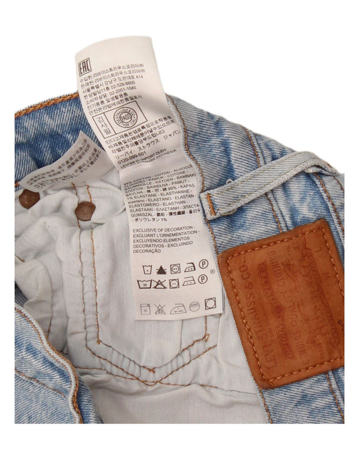 LEVI'S Womens 501 Graphic Denim Shorts W28 Medium Blue Cotton Vintage Levi's and Second-Hand Levi's from Messina Hembry 