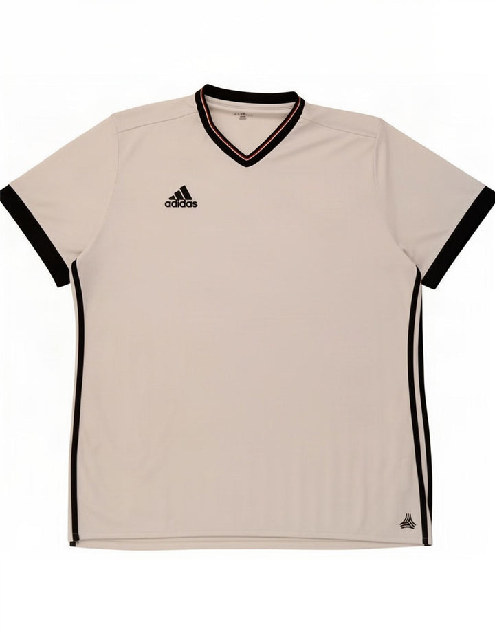 Adidas Herre Climalite T-Shirt Top 2XL Hvid Colourblock Polyester