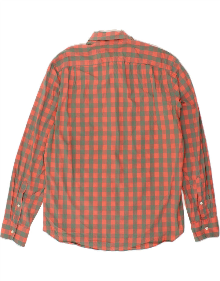 J. CREW Mens Shirt Large Red Gingham Cotton Vintage J. Crew and Second-Hand J. Crew from Messina Hembry 
