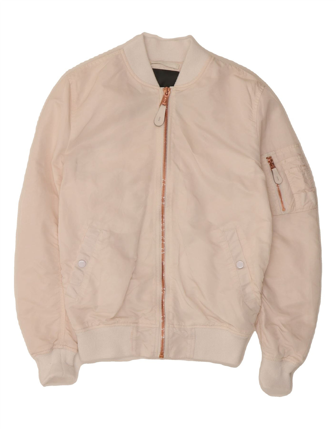 ALPHA INDUSTRIES Womens Bomber Jacket UK 10 Small Pink Nylon Vintage Alpha Industries and Second-Hand Alpha Industries from Messina Hembry 