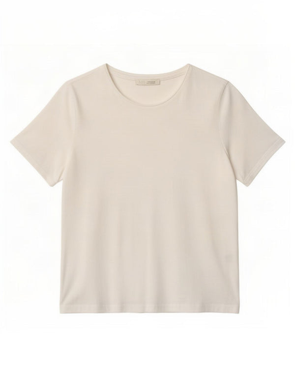 Zara Dame T-Shirt Top UK 10 Lille Hvid Bomuld