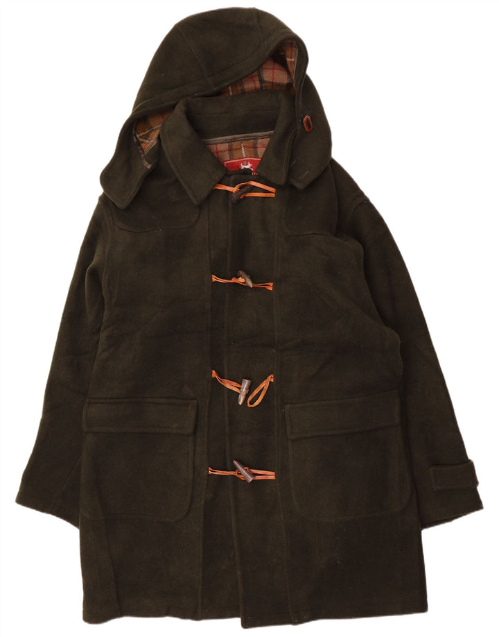 J. C. Twidd Herre Hooded Duffel Coat IT 50 Large Khaki Wool