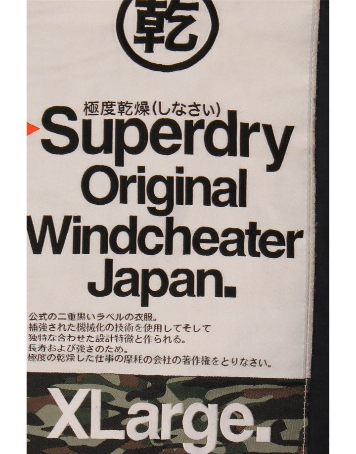 SUPERDRY Herre Windcheater Hættevindjakke UK 42 XL Navy Blue
