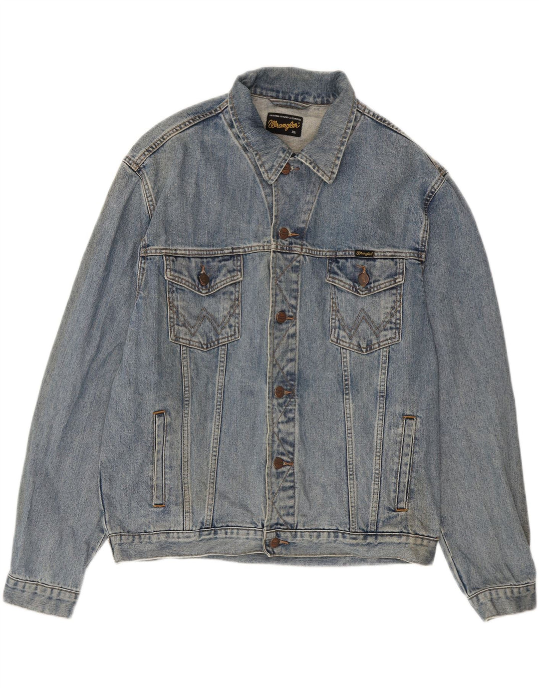Wrangler Herre denimjakke UK 42 XL Blå Bomuld