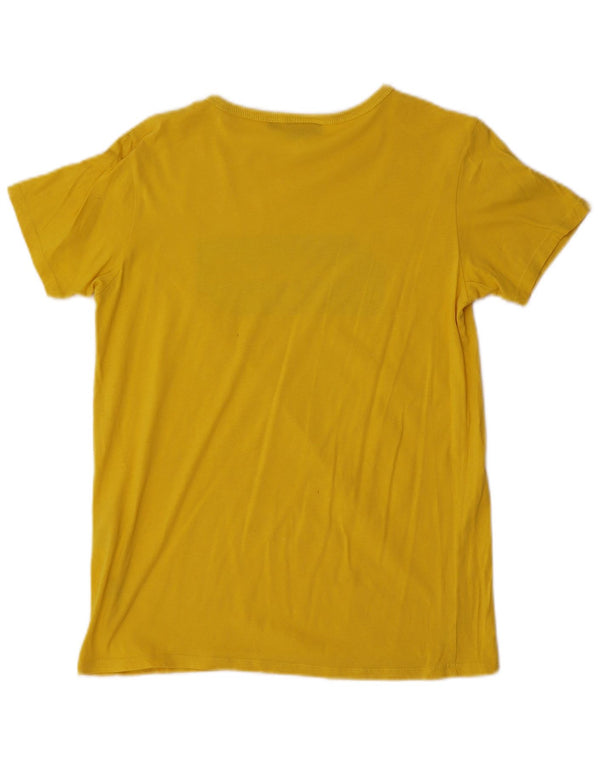 Napapijri Boys Geographic Graphic T-Shirt Top 13-14 år Gul Bomuld