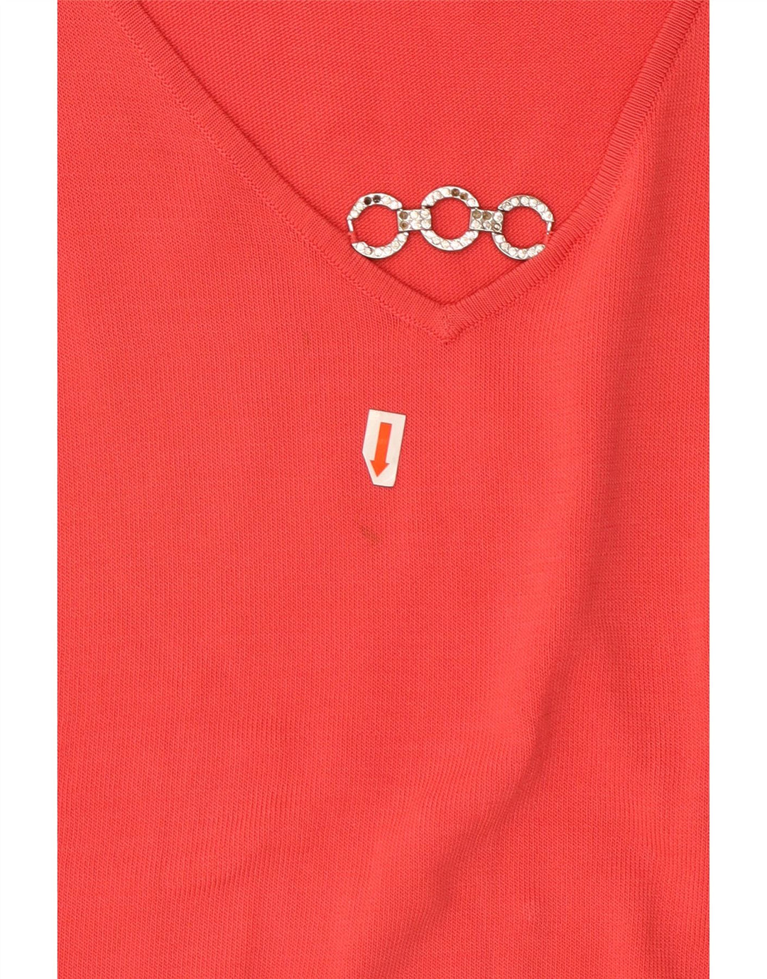 Carrera Dame ærmeløs bluse Top UK 18 XL Rød viskose