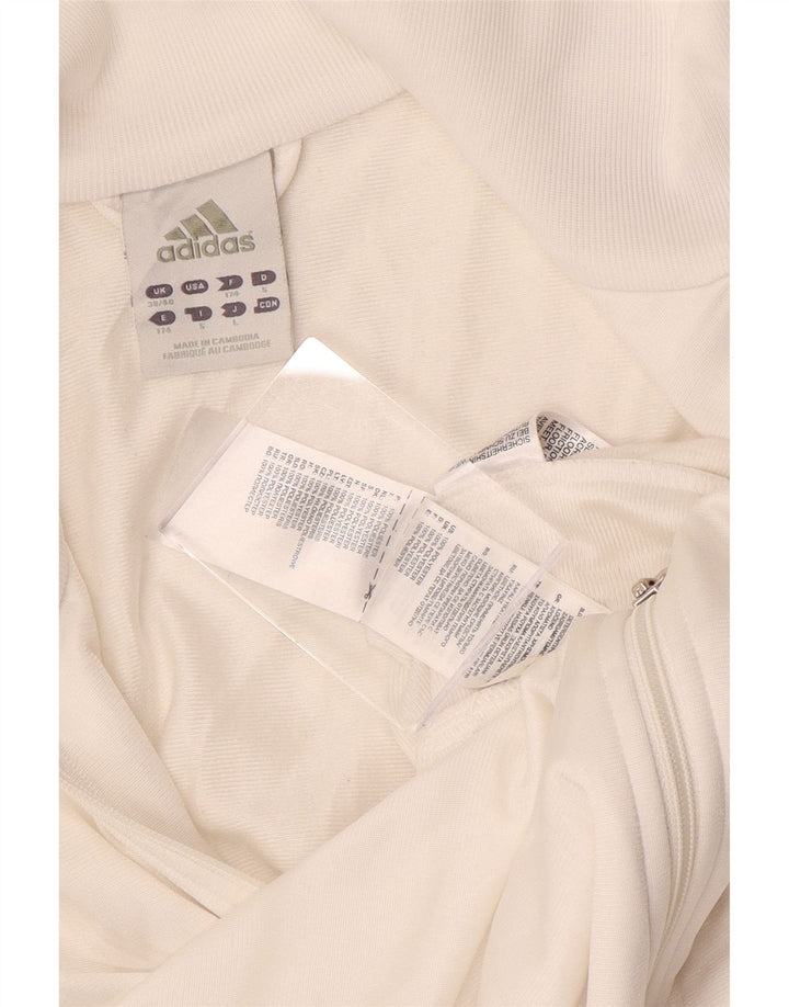 Adidas Træningsdragt til mænd Topjakke UK 38/40 Medium White Polyester Sports