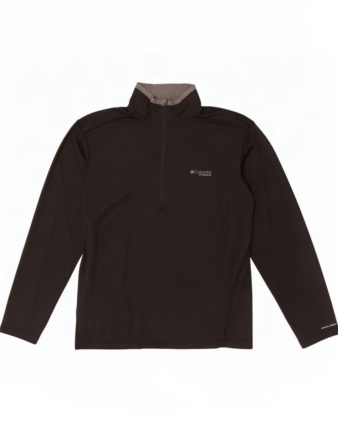 Columbia Herre Omni Dry Zip Neck Pullover Træningsdragt Top Medium Sort