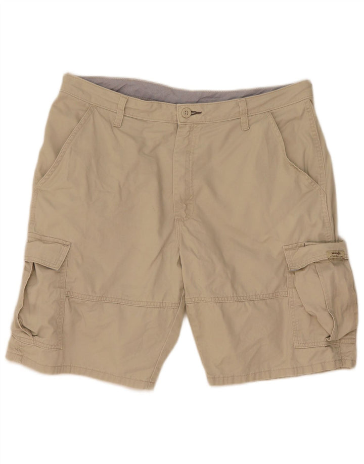 WRANGLER Mens Cargo Shorts W36 Large Beige Cotton
