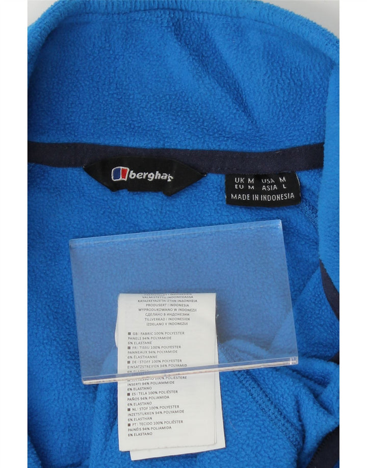 BERGHAUS Womens Zip Neck Fleece Jumper UK 14 Medium Blue Polyester Vintage Berghaus and Second-Hand Berghaus from Messina Hembry 