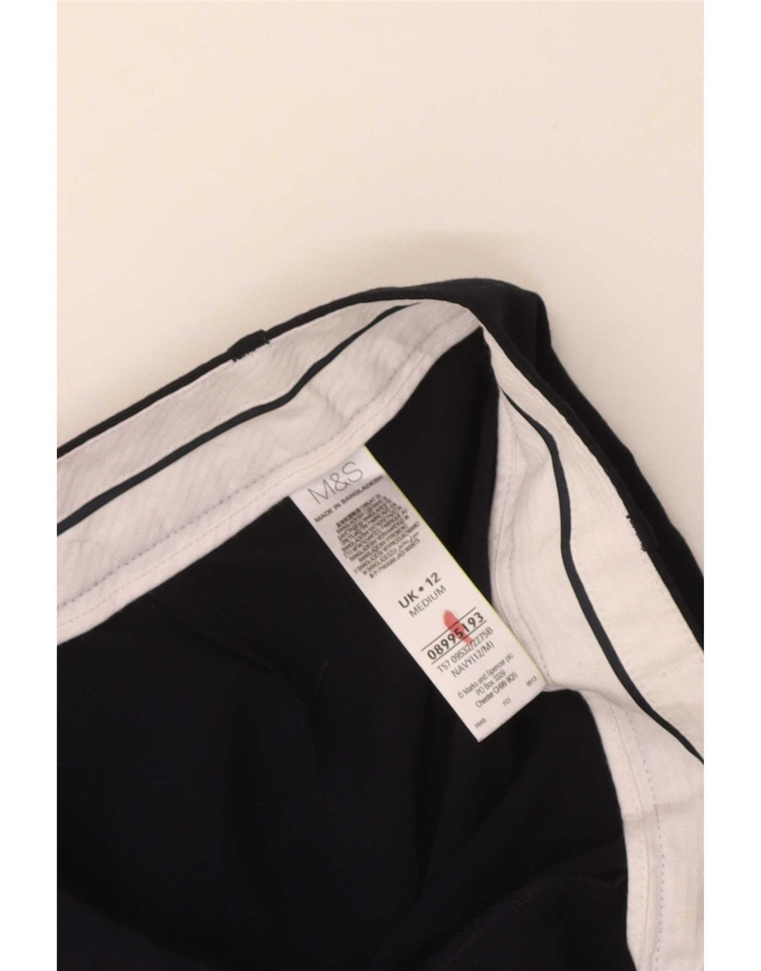 Marks & Spencer Dame Casual Bukser UK 12 Medium W32 L29 Navy Blue