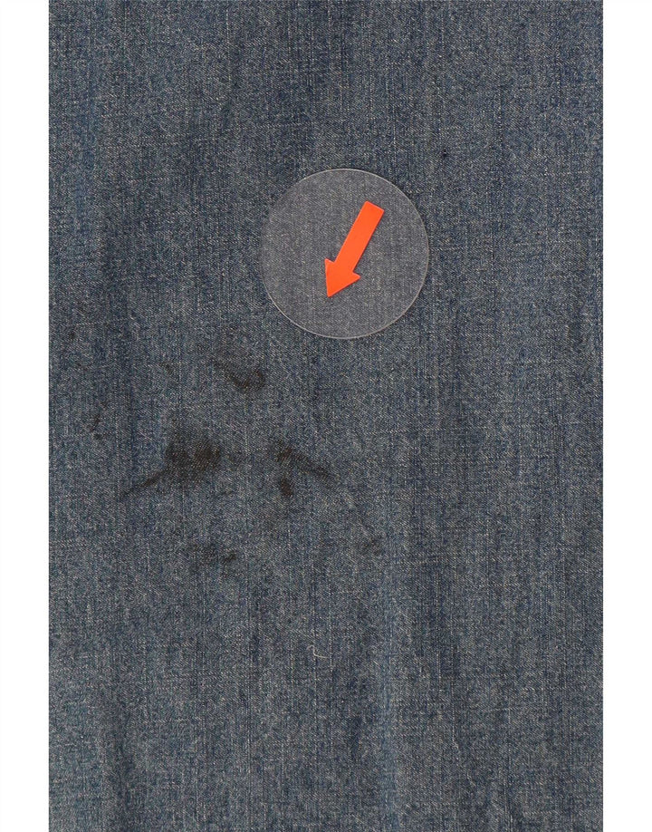 Weird Fish Denimskjorte til mænd Large Blue Cotton