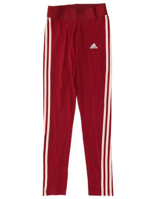 Adidas Dame Leggings UK 4/6 XS Burgundy