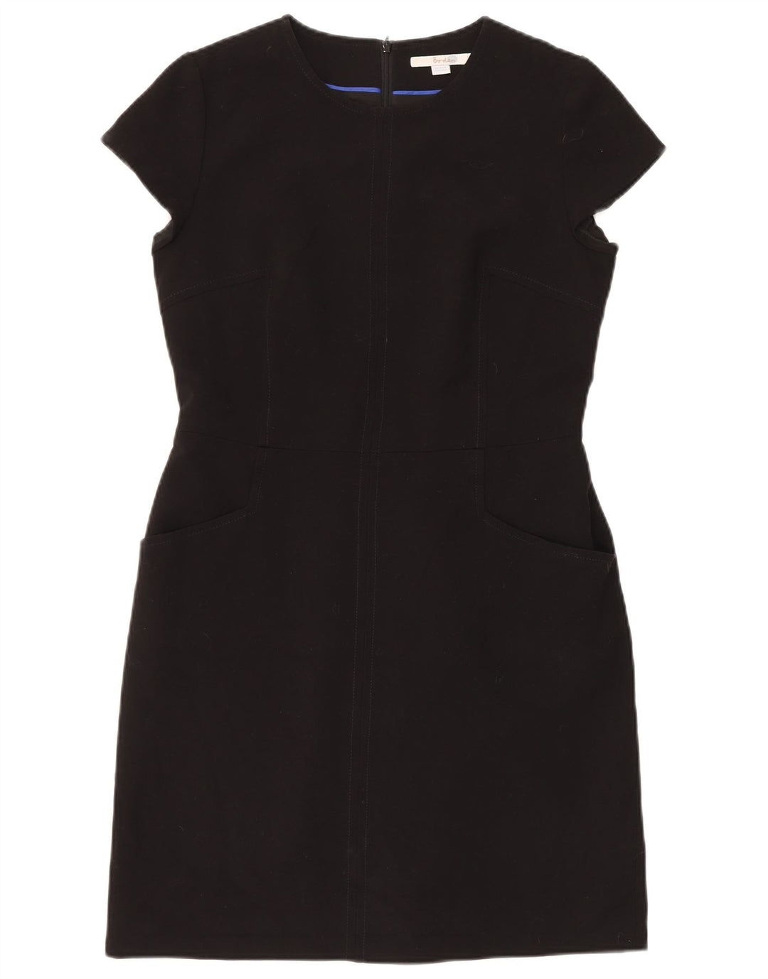 Boden Dame Skede Kjole UK 14 Stor Sort Polyester
