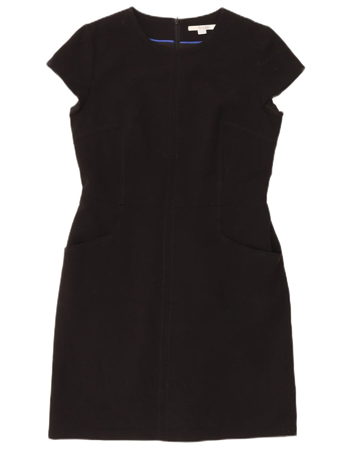 Boden Dame Skede Kjole UK 14 Stor Sort Polyester