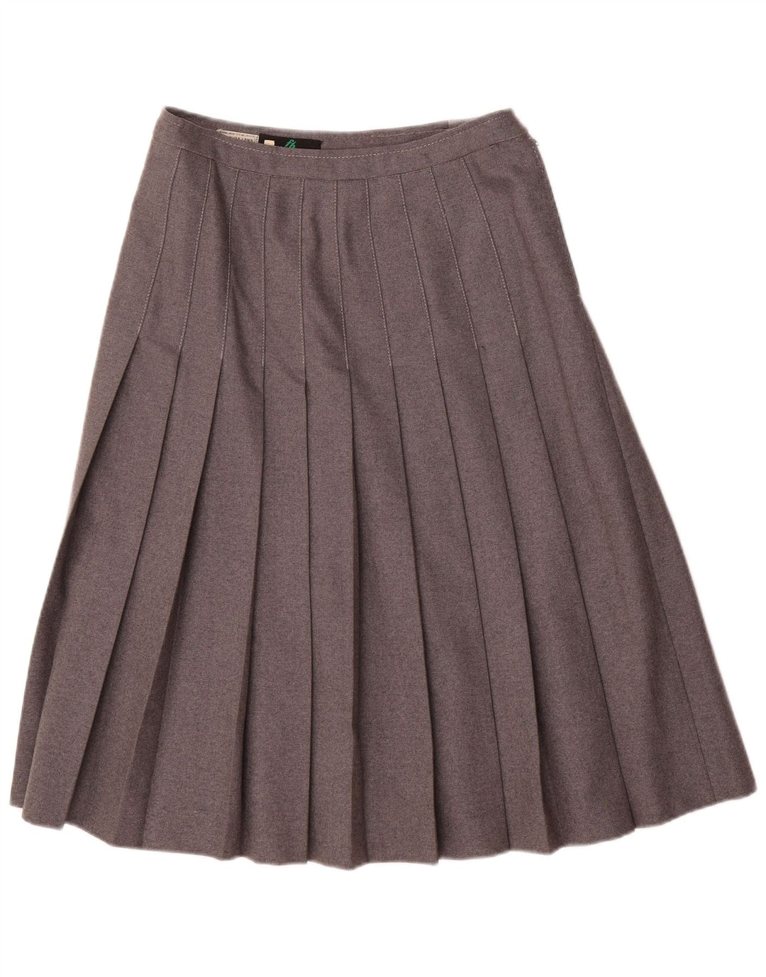 Vintage plisseret nederdel til kvinder IT 44 Medium W28 Grå uld
