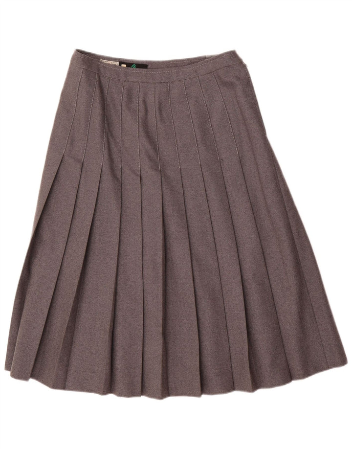 Vintage plisseret nederdel til kvinder IT 44 Medium W28 Grå uld
