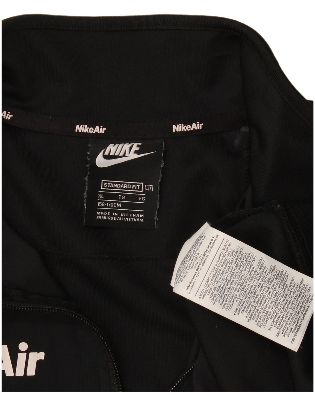 Nike Boys Standard Zip Neck Sweatshirt Jumper 13-14 år XL Sort