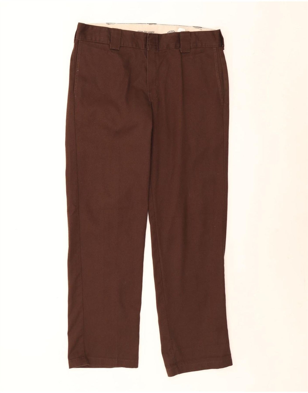 Dickies Straight Chino bukser til mænd W34 L32 brun polyester