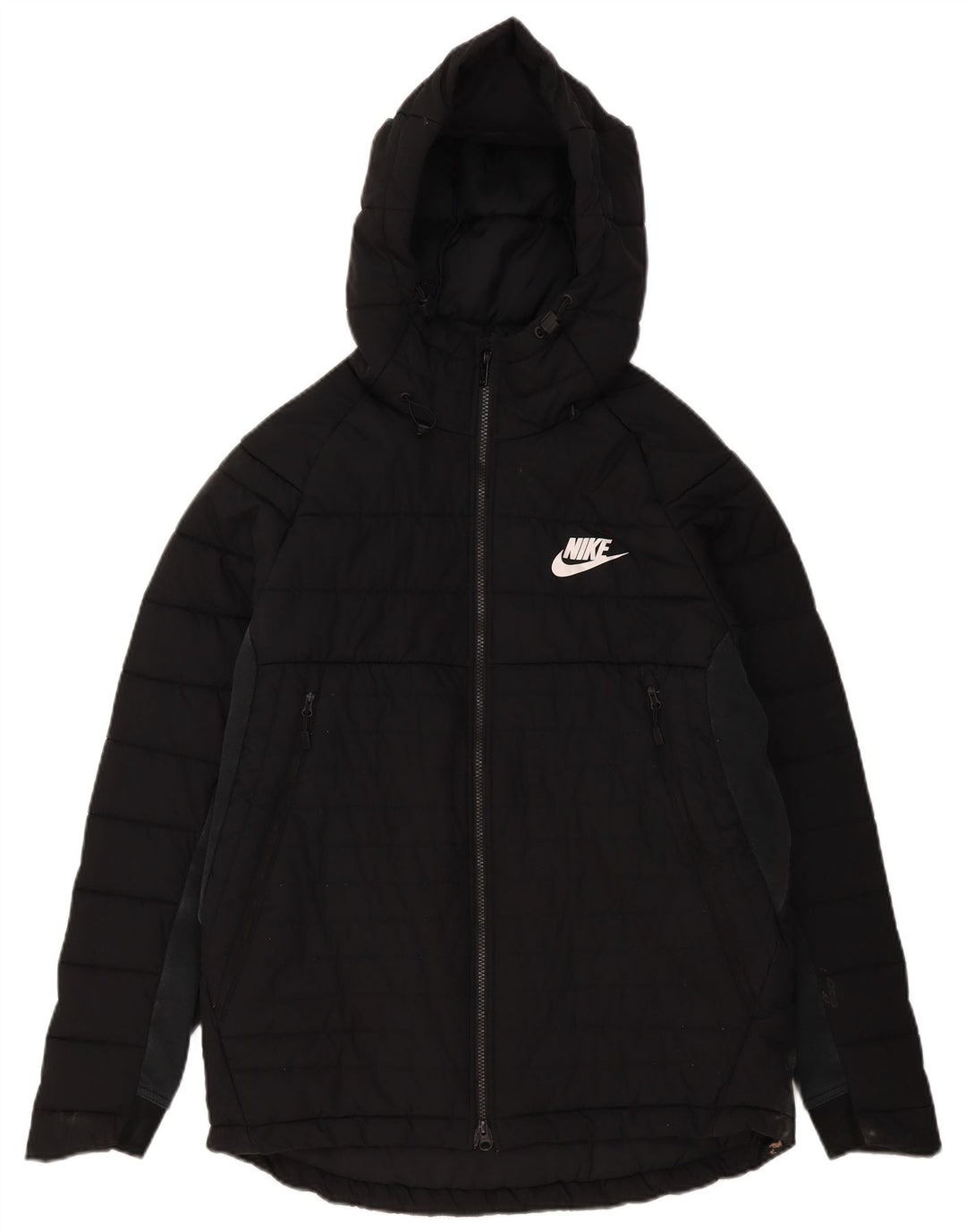 Nike Polstret hættejakke til mænd UK 40 Stor sort polyester