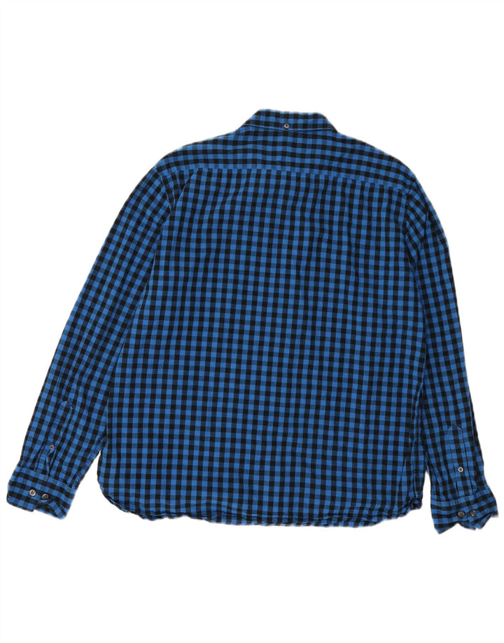 French Connection Herreskjorte XL Blue Gingham Cotton