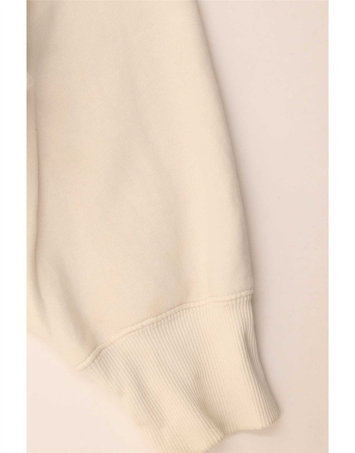 Nike Womens Crop Oversized Sweatshirt Jumper UK 14 Medium White Bomuld