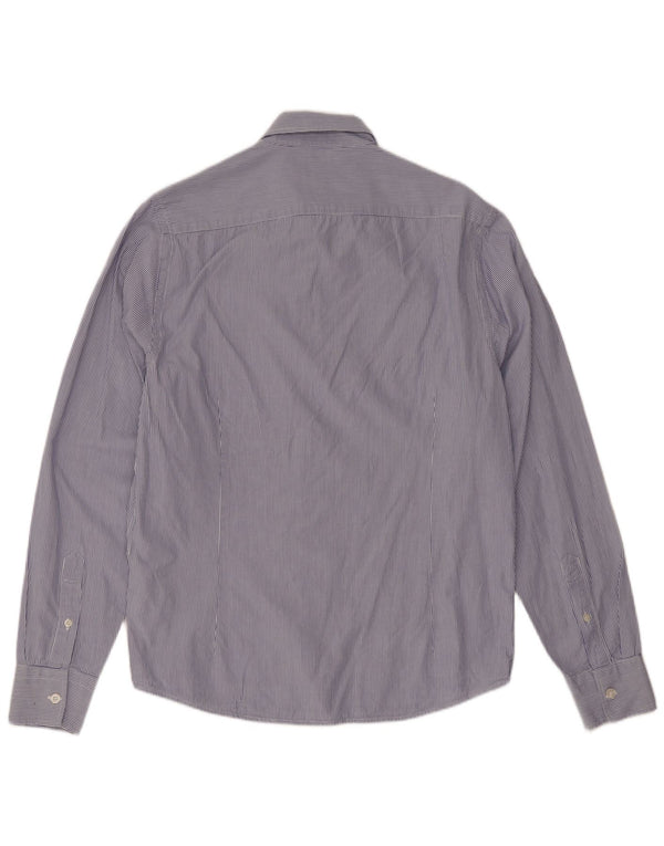 Rifle Herreskjorte Medium Blue Pinstripe Bomuld