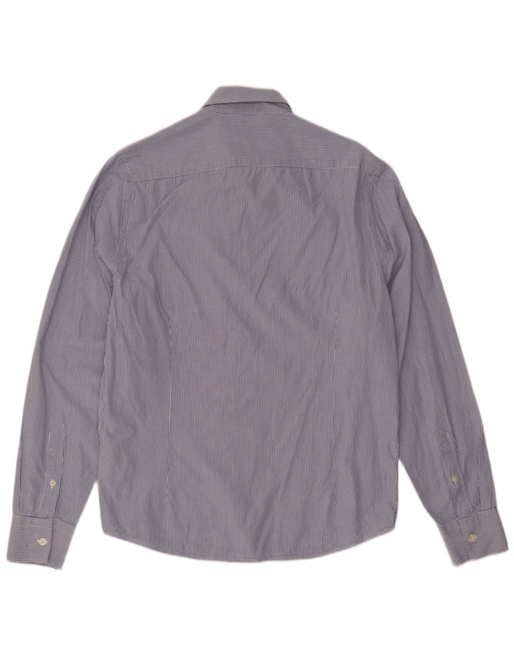 Rifle Herreskjorte Medium Blue Pinstripe Bomuld