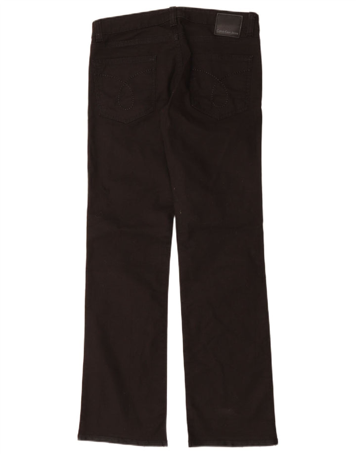 Calvin Klein Dame Straight Jeans W28 L34 Sort Bomuld