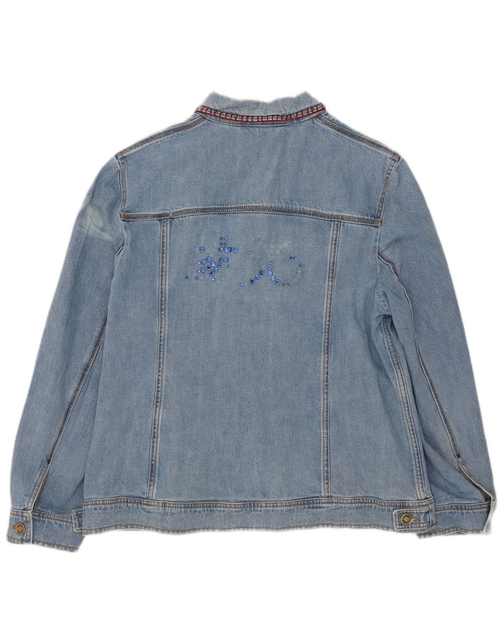 Antonette Dame denimjakke UK 18 XL Blå Bomuld