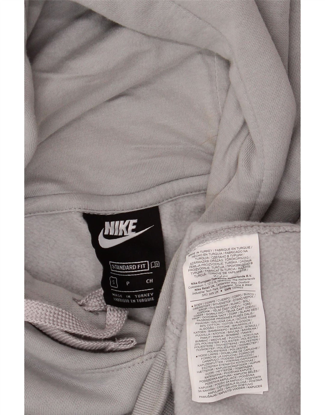 Nike Standard Fit hættetrøje til mænd, lille grå bomuld