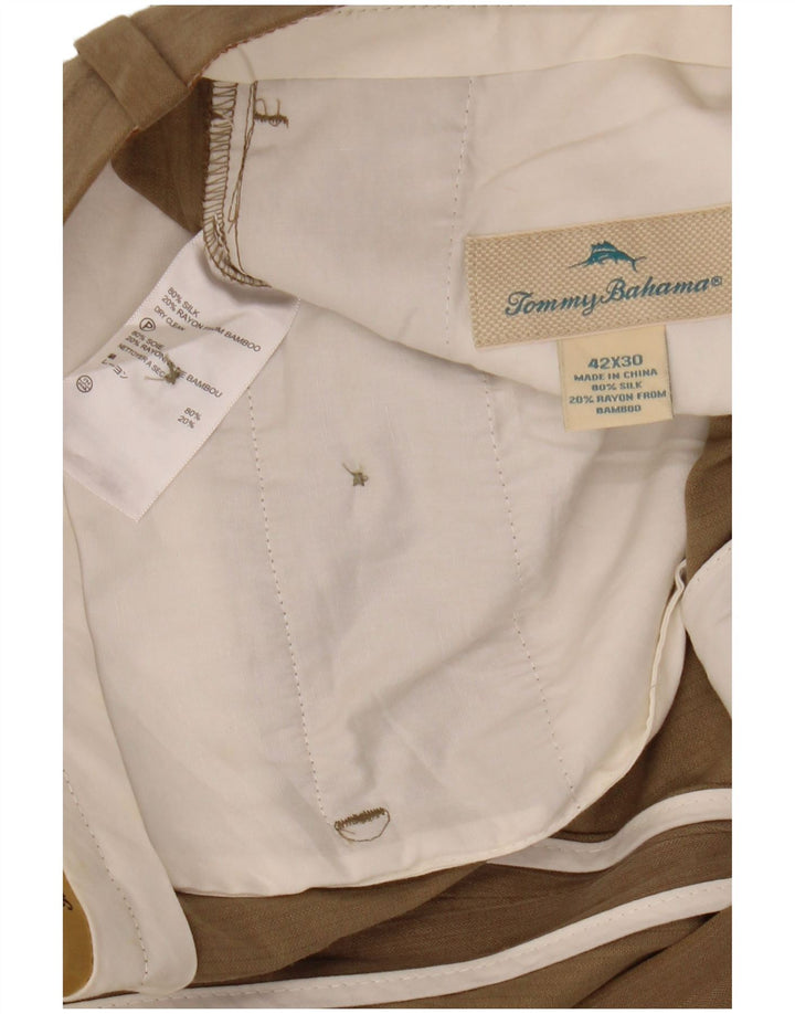 TOMMY BAHAMA Herre Pegged Chino Bukser W42 L30 Beige Silke