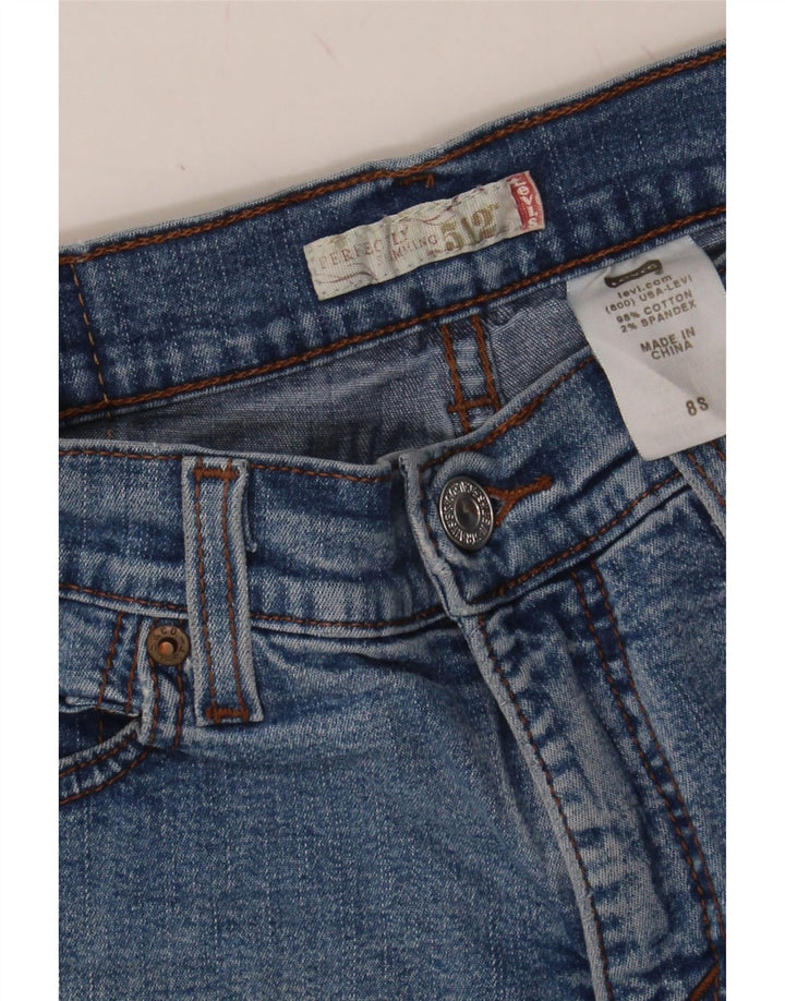 LEVI'S Womens 512 Denim Shorts US 8 Medium W28  Blue Cotton Vintage Levi's and Second-Hand Levi's from Messina Hembry 