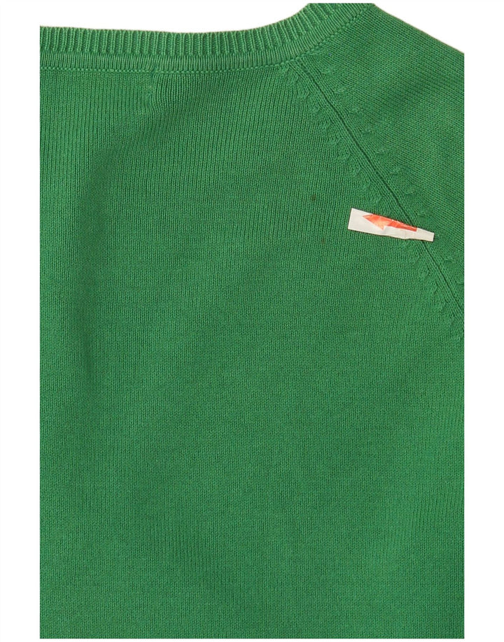 Zara Dame Cardigan Sweater UK 12 Medium Green Bomuld