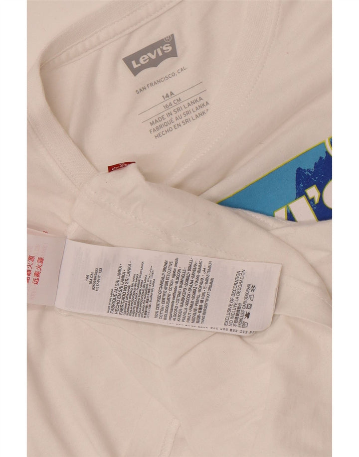 Levi's Boys Grafisk T-Shirt Top 13-14 År Hvid Bomuld