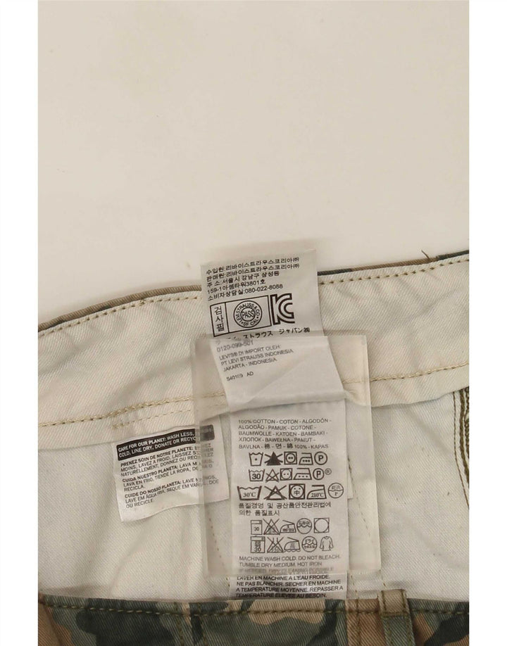 Levi's Herre Cargo Shorts W40 XL Khaki Camouflage Bomuld