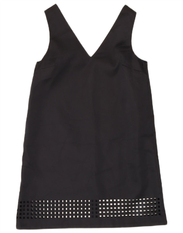 TOPSHOP Womens Sleeveless Shift Dress UK 10 Small Black Polyester